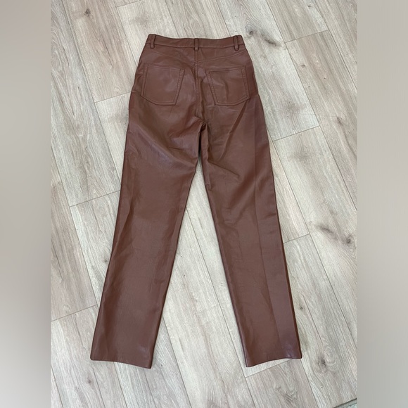 Wilfred Camel Brown Leather Pants - Picture 6 of 6